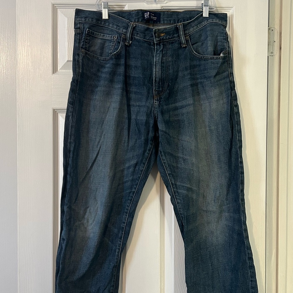 Lot of 3 Gap Men’s Straight Leg Jeans 36x32 - Picture 2 of 5